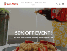 Tablet Screenshot of lakanto.com